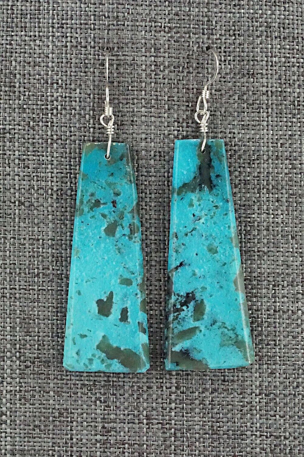 Turquoise & Sterling Silver Earrings - Lupe Lovato