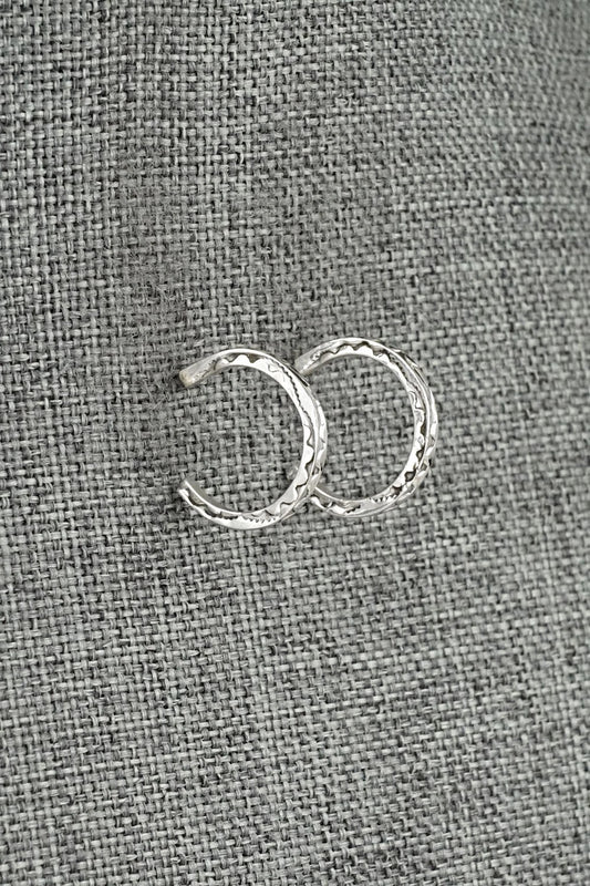 Sterling Silver Hoop Earrings - Elaine Tahe