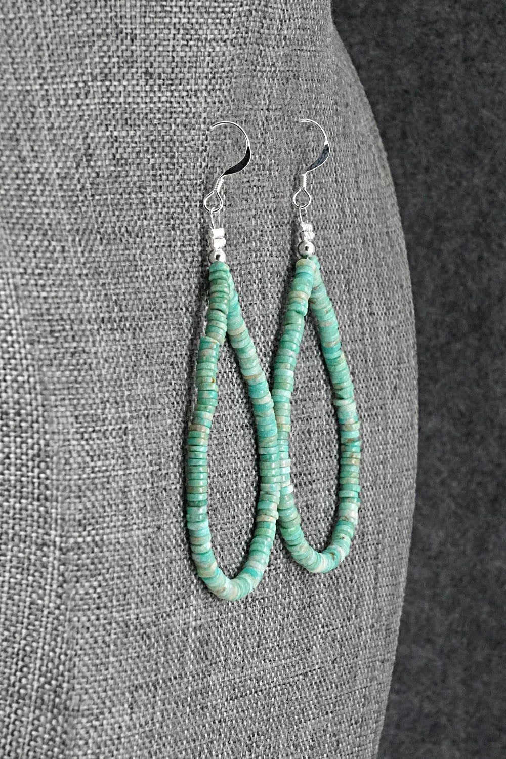 Turquoise & Sterling Silver Earrings - Doreen Jake