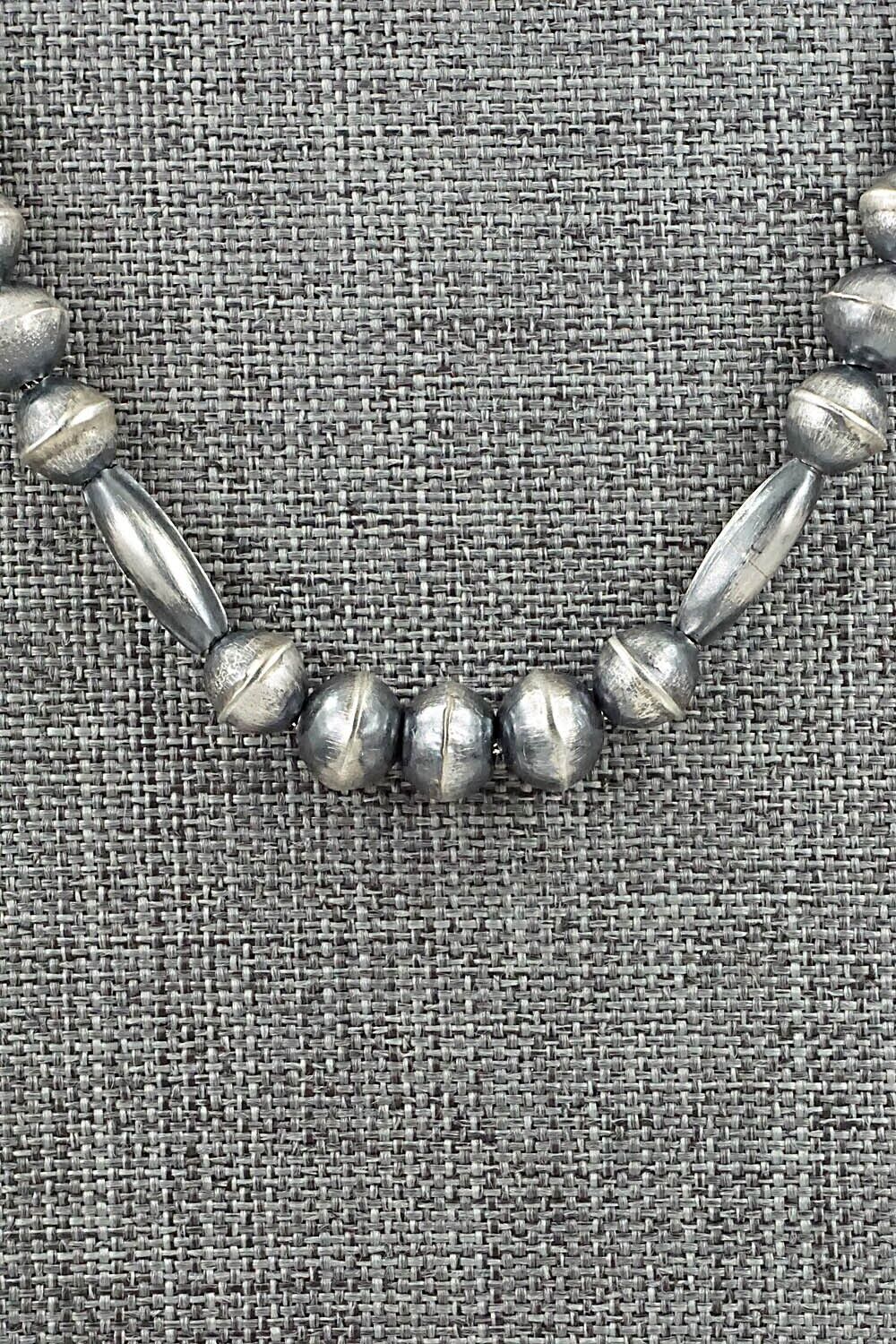 Sterling Silver Navajo Pearl Necklace 18" - Vintage