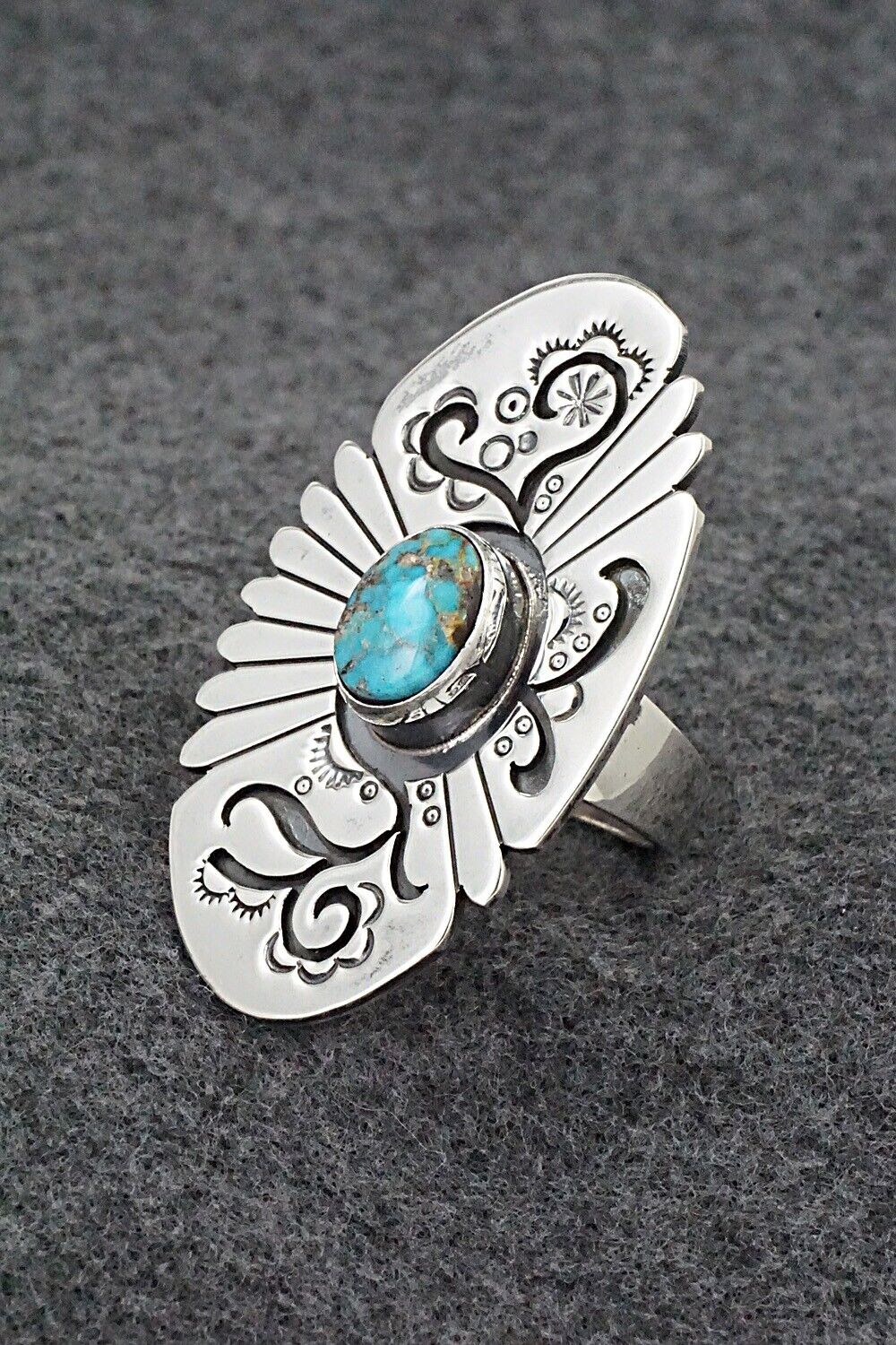 Turquoise & Sterling Silver Ring - Marita Benally - Size 9