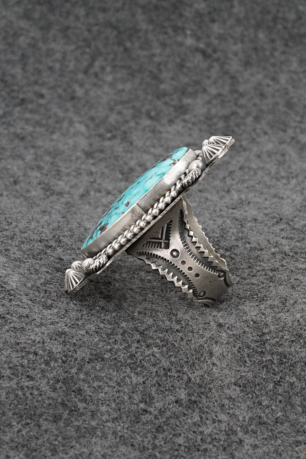 Turquoise & Sterling Silver Ring - Michael Calladitto - Size 10