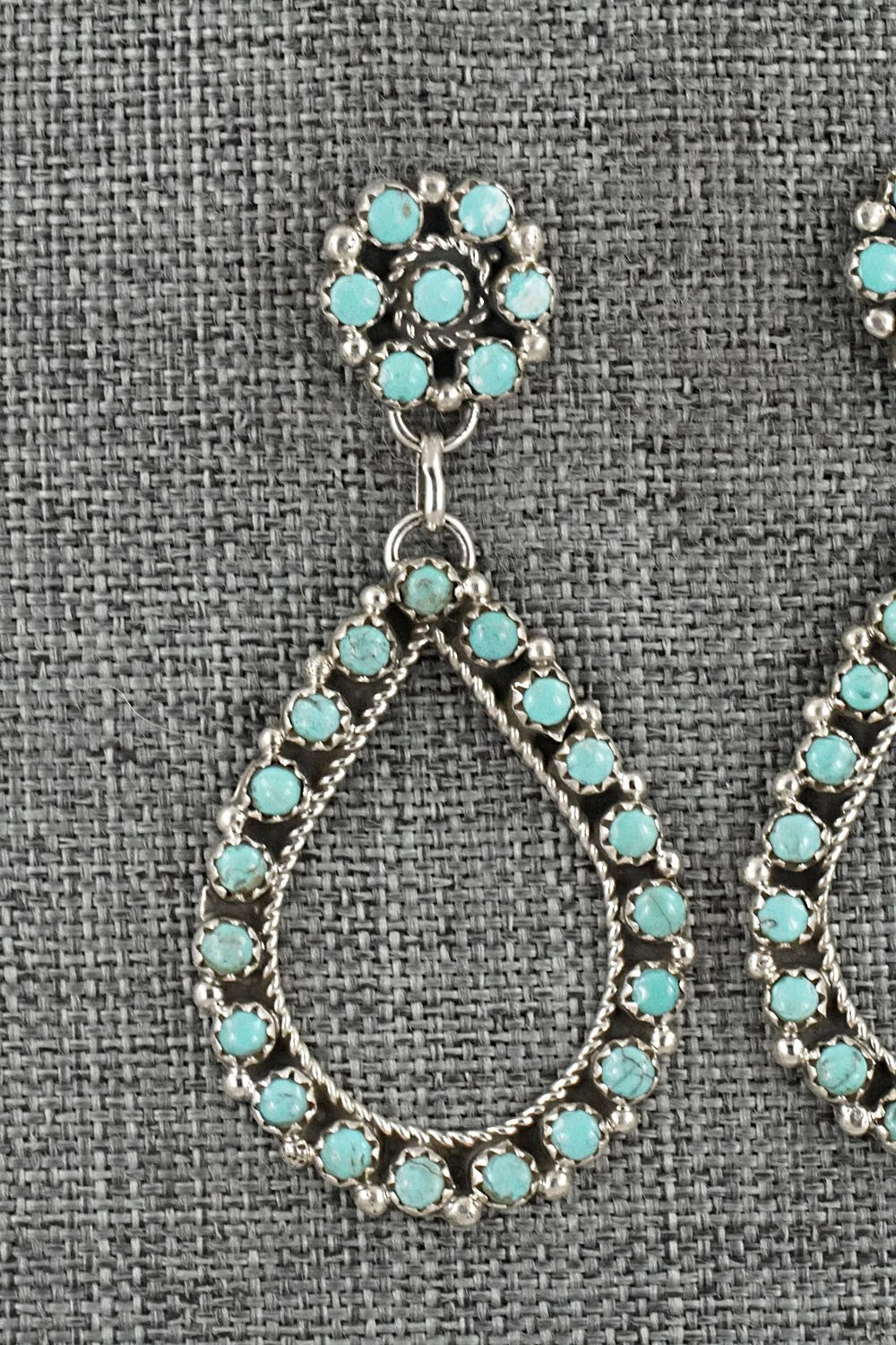 Turquoise & Sterling Silver Earrings - Falencia Yazzie