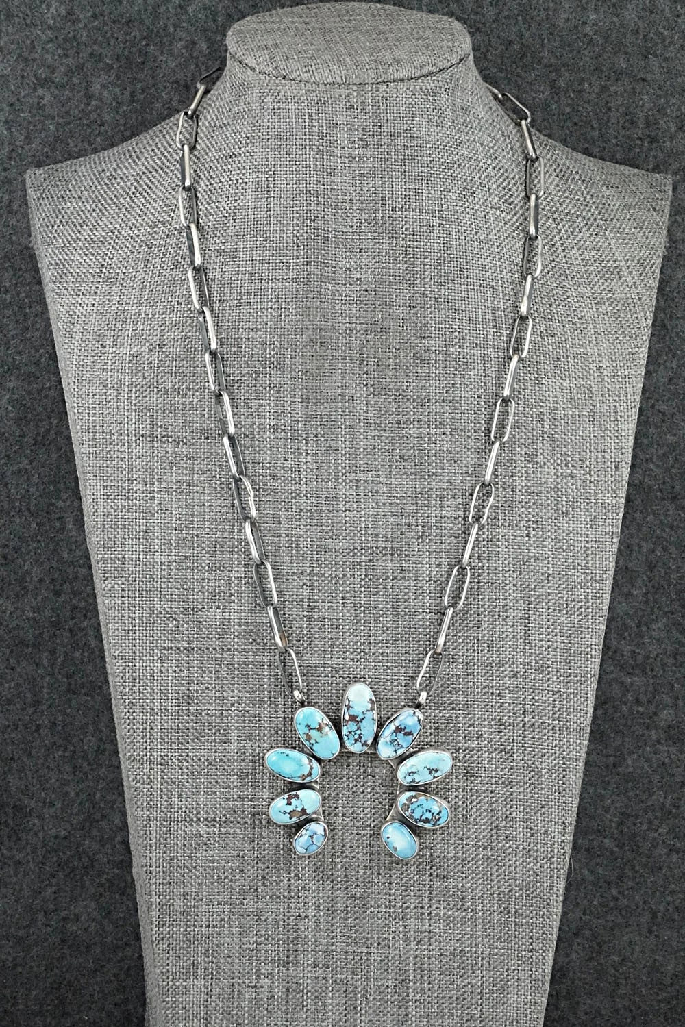 Turquoise & Sterling Silver Necklace - Darrin Livingston