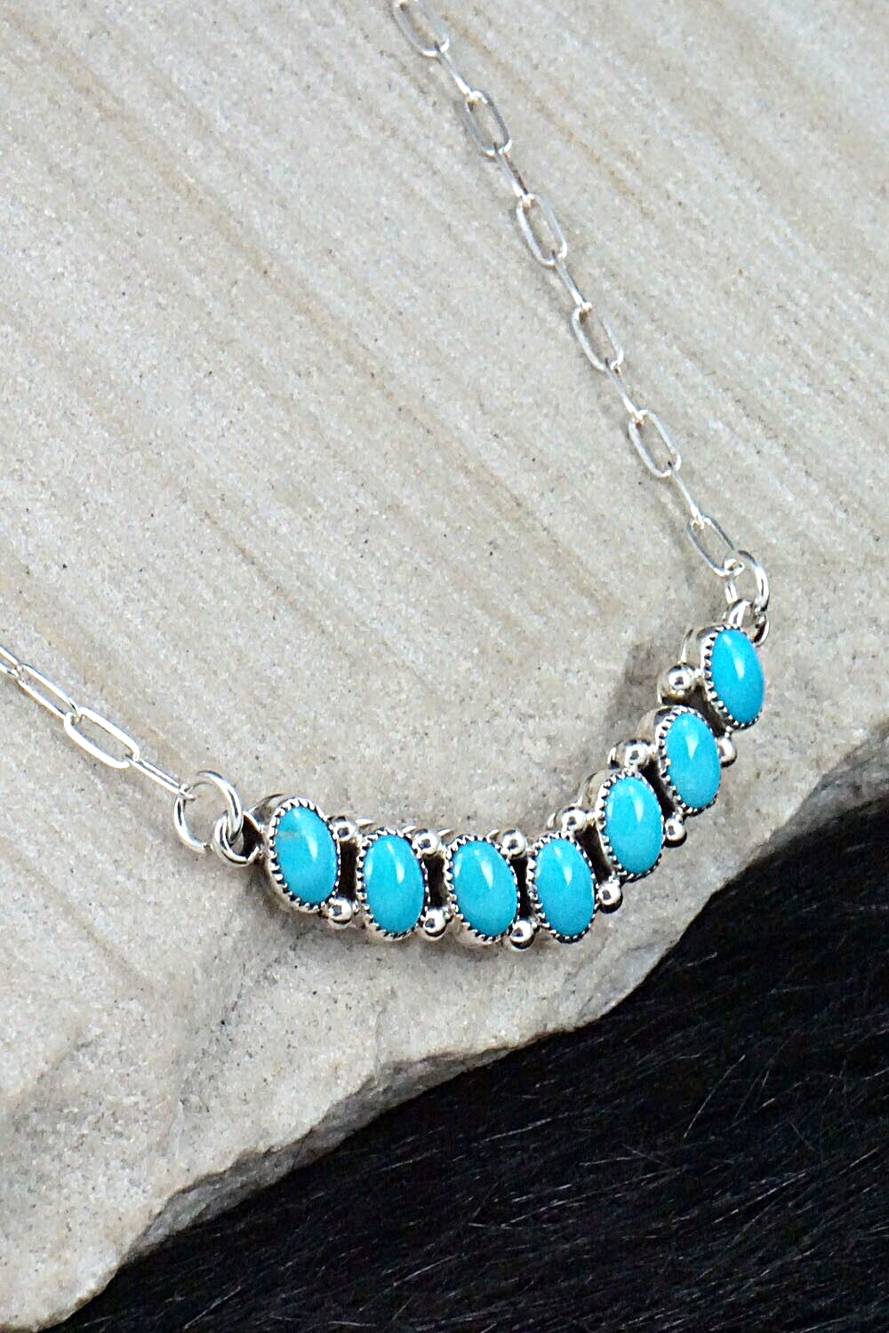 Turquoise & Sterling Silver Necklace - Anna Spencer