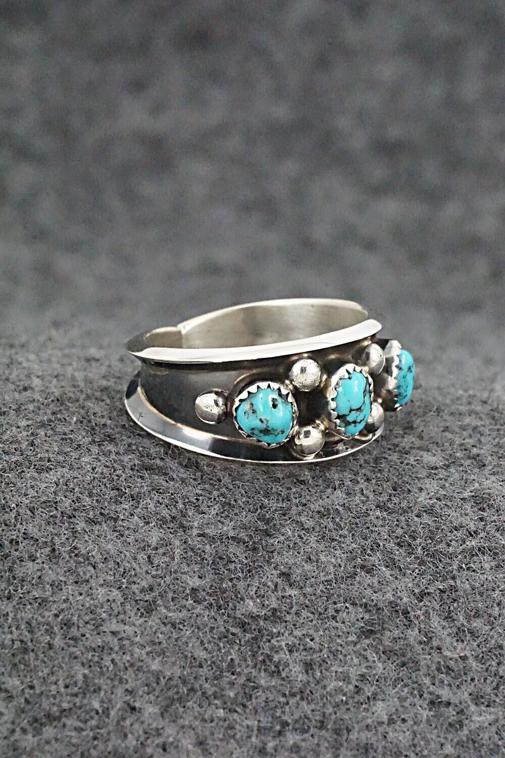 Turquoise & Sterling Silver Ring - Paul Largo - Size 8.75