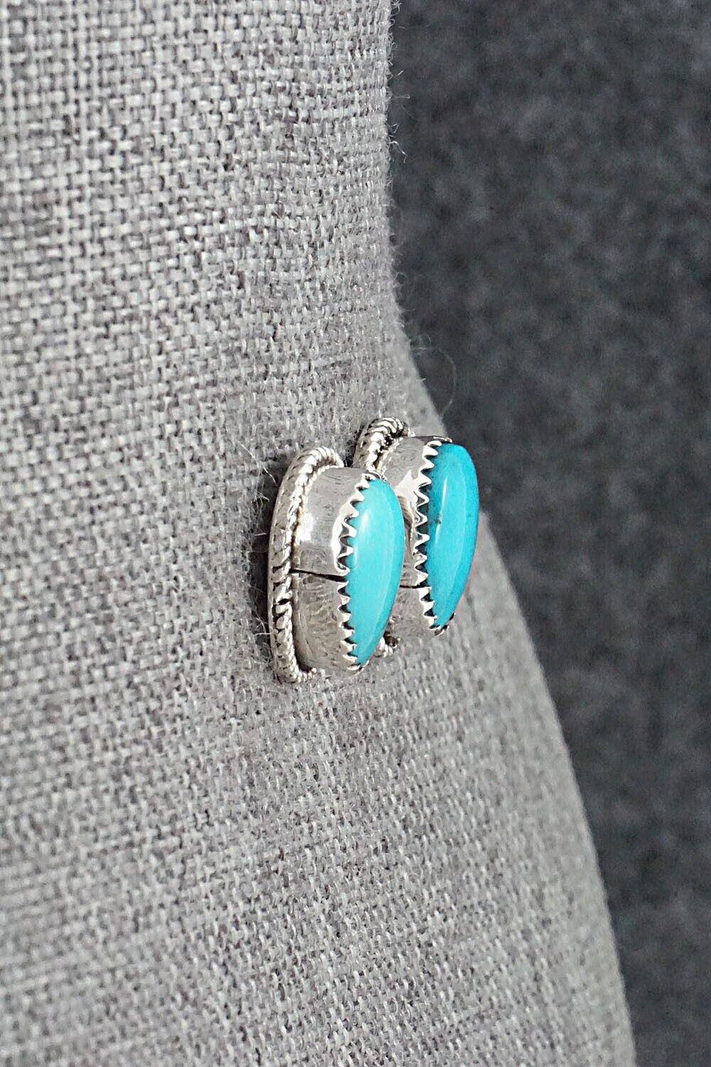 Turquoise & Sterling Silver Earrings - Ernest Hawthorne