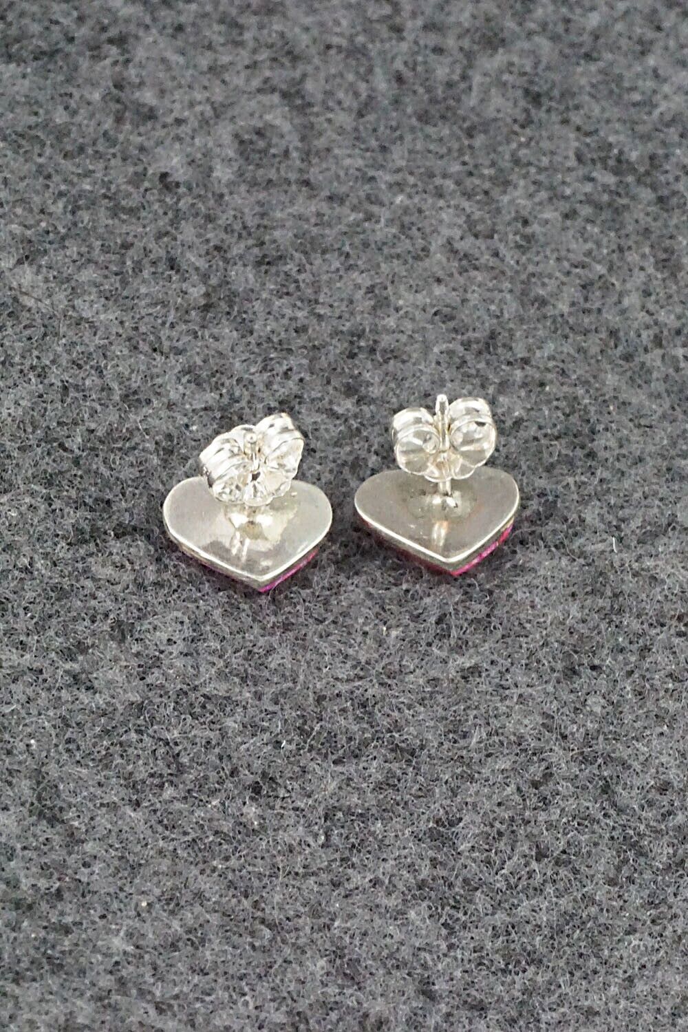 Opalite & Sterling Silver Inlay Earrings - Linda Chavez