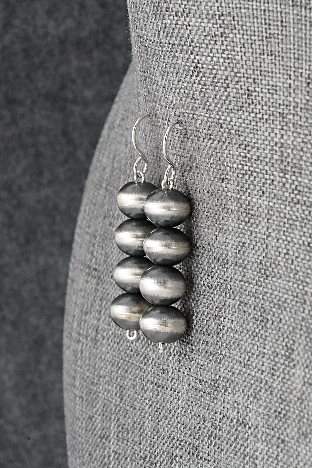 Sterling Silver Navajo Pearl Earrings - Crystal Haley