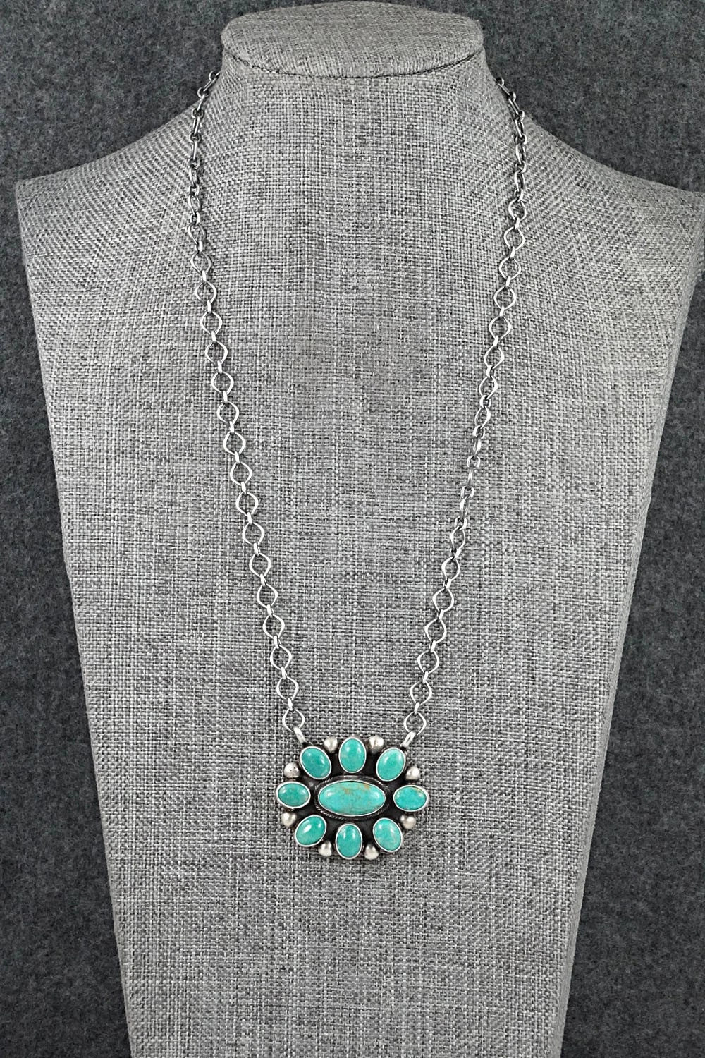 Turquoise & Sterling Silver Necklace - Kathleen Livingston