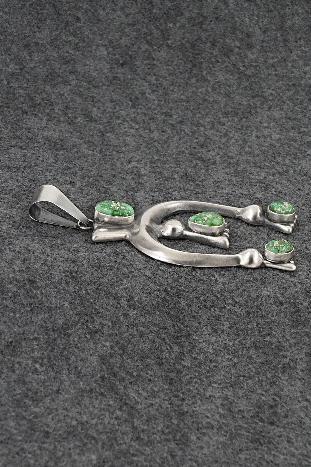 Turquoise & Sterling Silver Pendant - Eugene Gruber