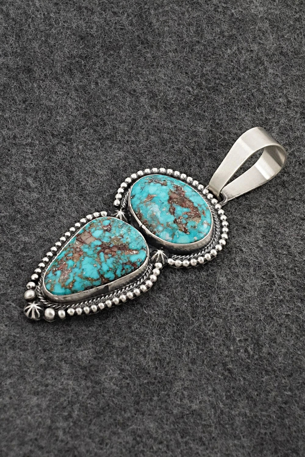 Turquoise & Sterling Silver Pendant - Darrin Livingston