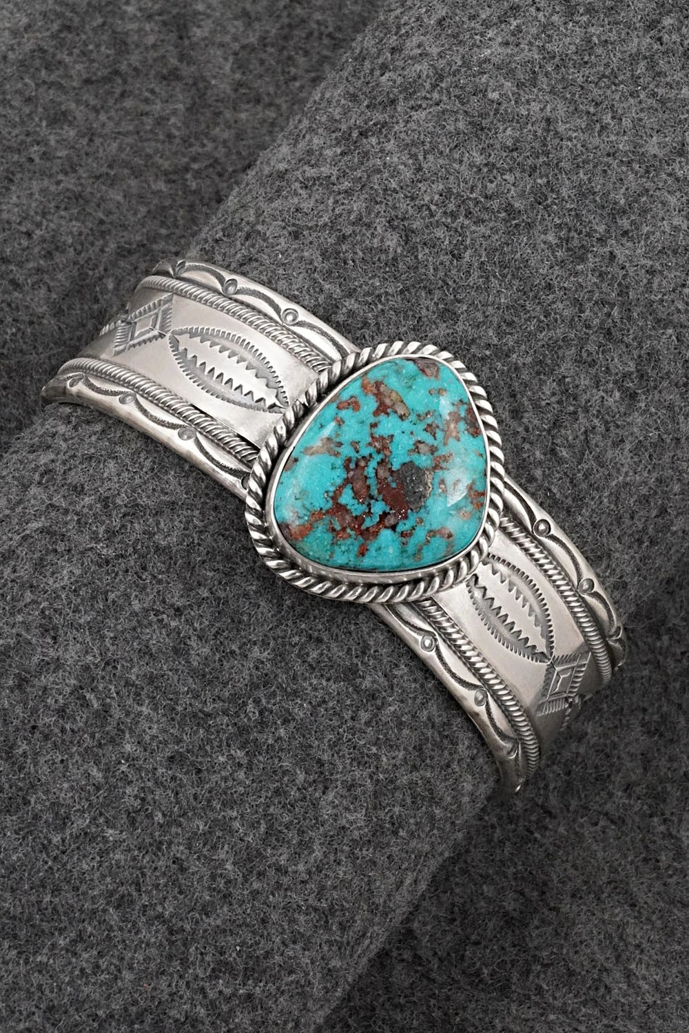 Turquoise & Sterling Silver Bracelet - Michael Calladitto