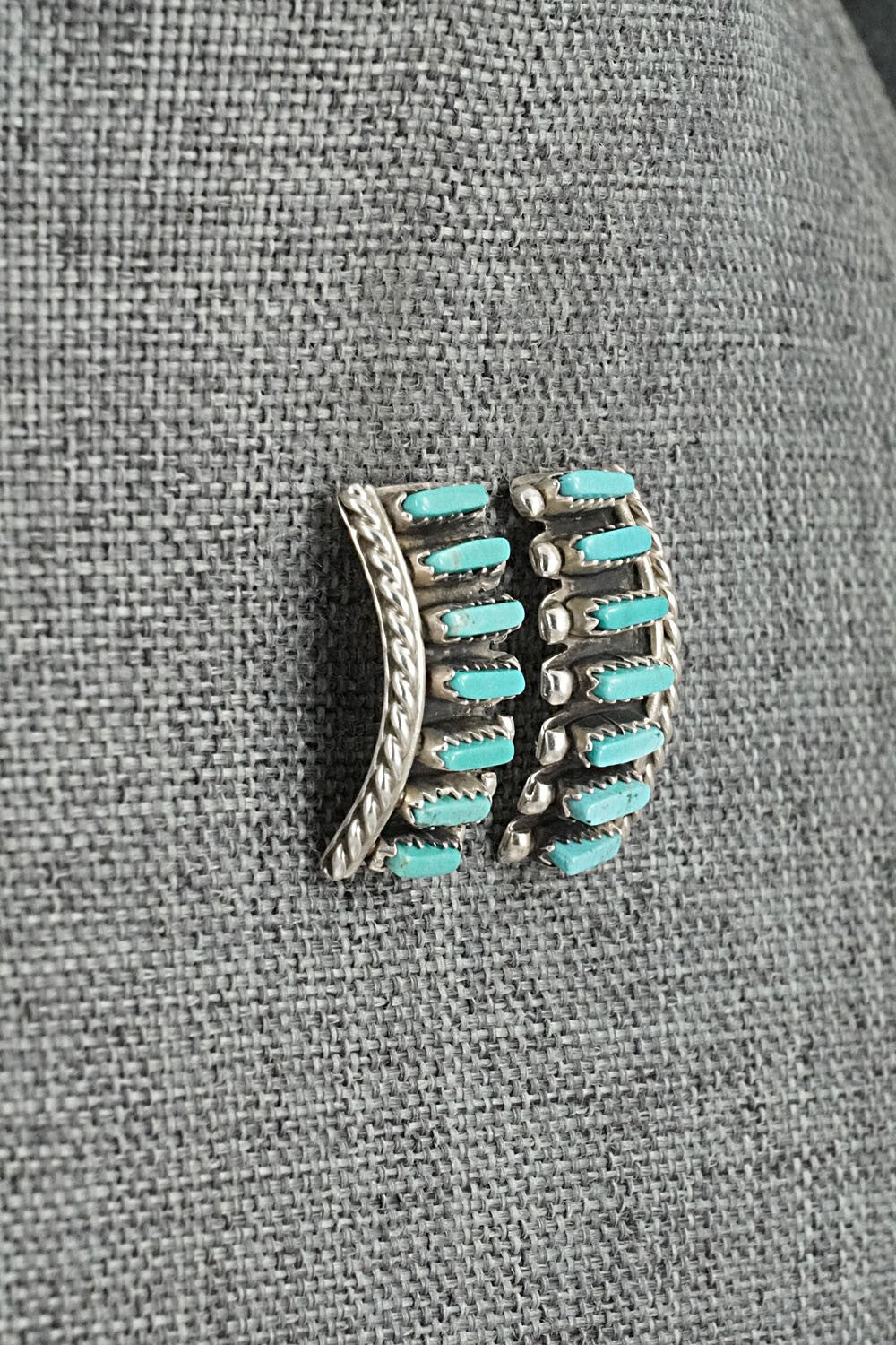 Turquoise & Sterling Silver Earrings - Charlie John