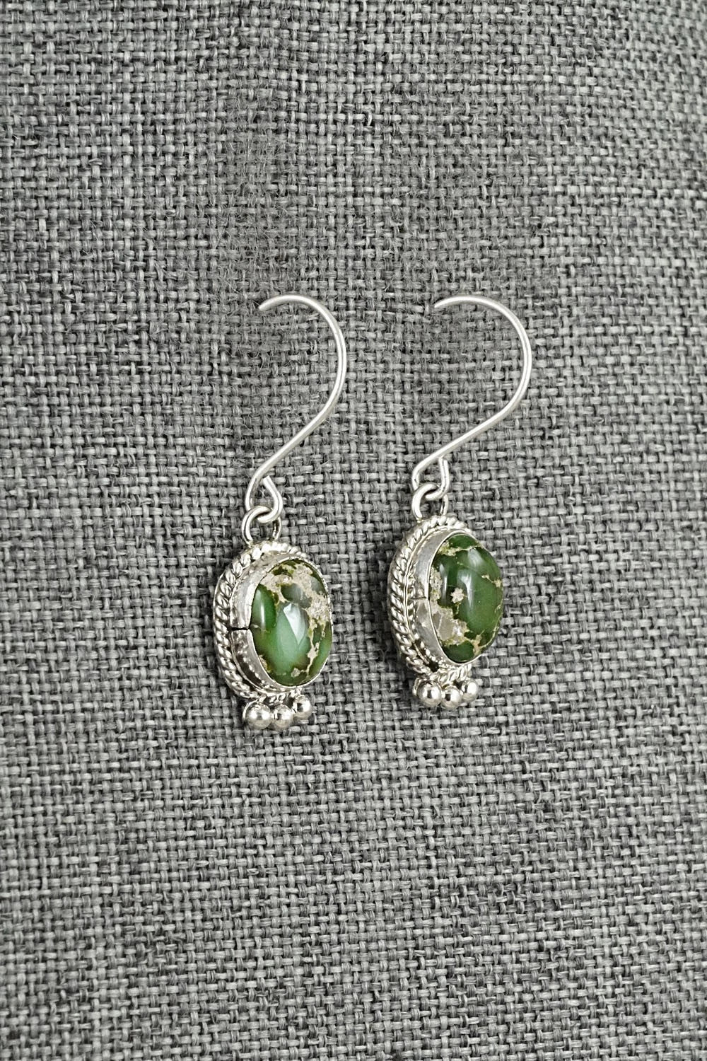 Turquoise & Sterling Silver Earrings - Eugene Gruber