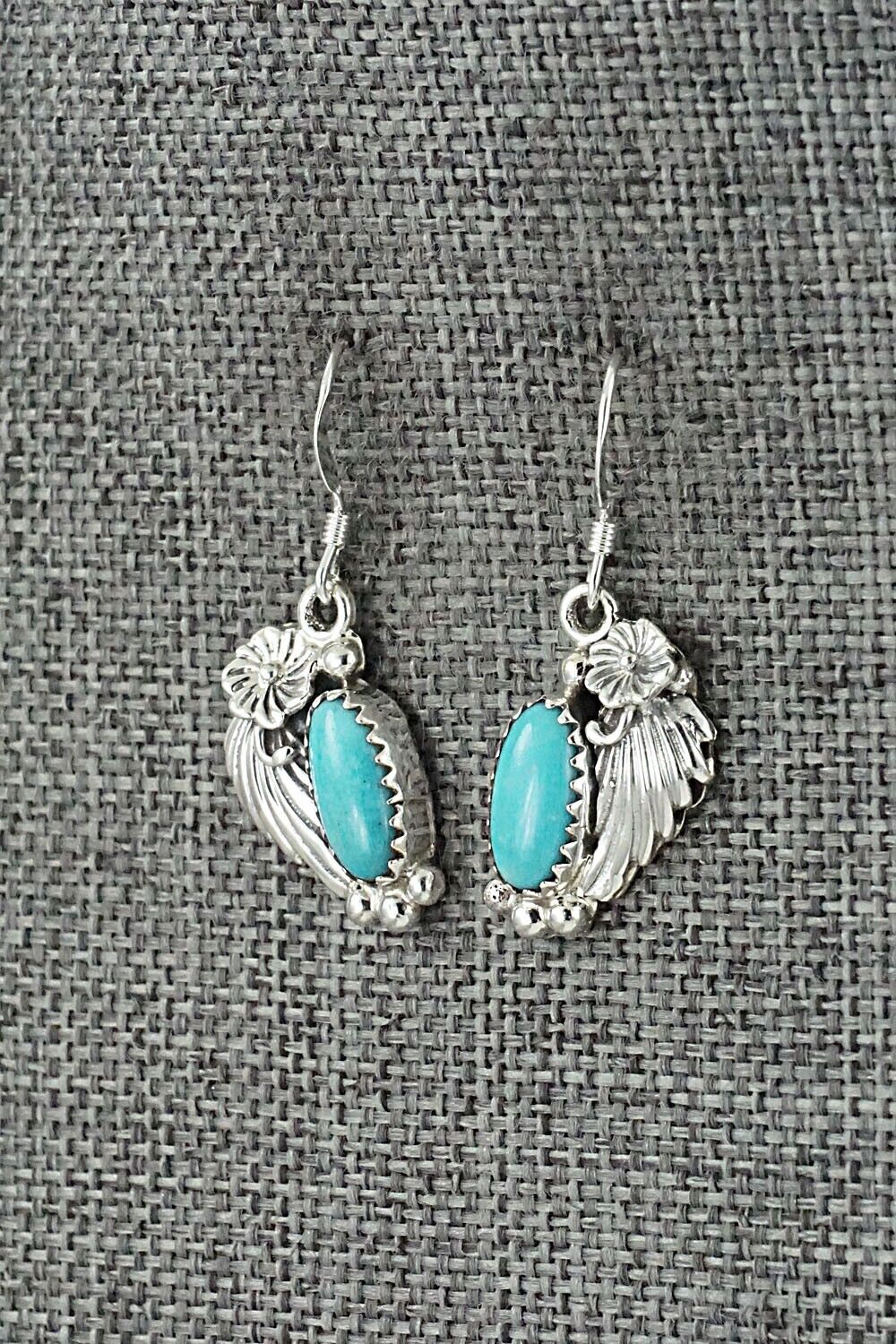 Turquoise and Sterling Silver Earrings - Andrew Vandever