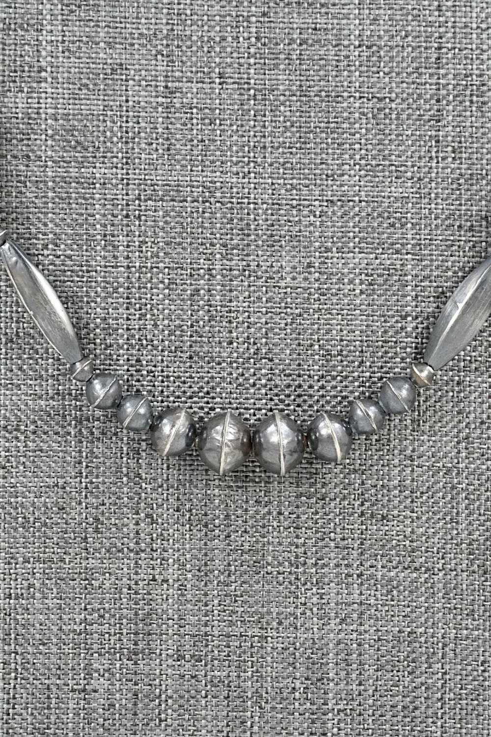 Sterling Silver Navajo Pearl Necklace 22" - Vintage