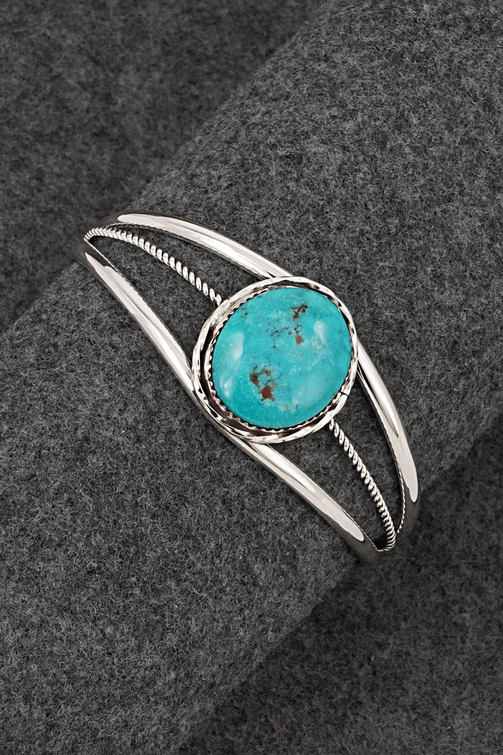Turquoise & Sterling Silver Bracelet - Ernest Hawthorne