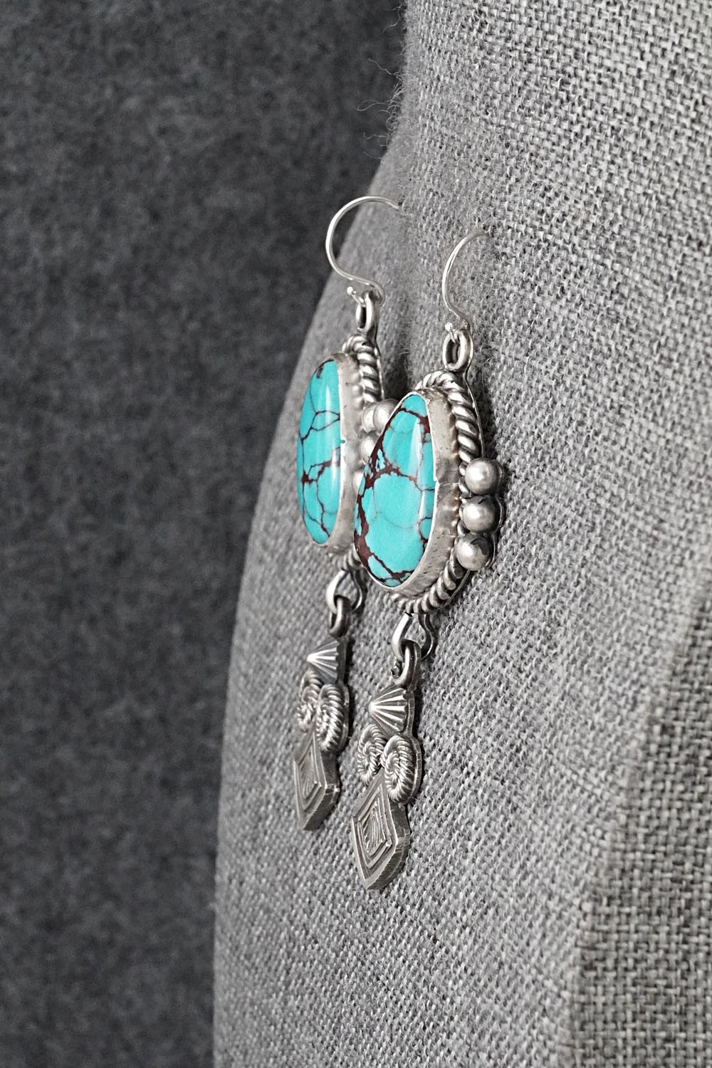 Turquoise & Sterling Silver Earrings - Michael Calladitto