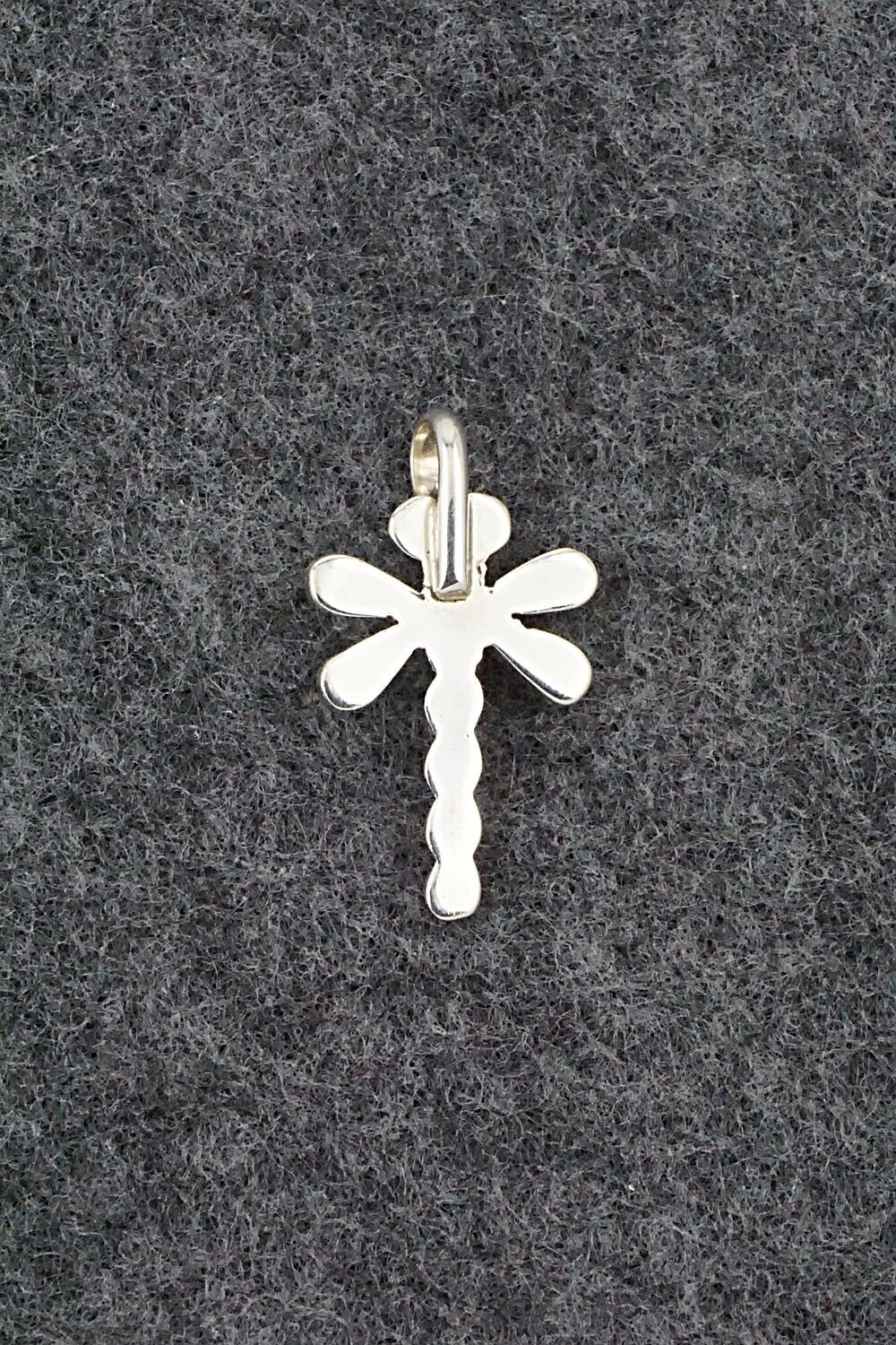 Coral & Sterling Silver Pendant - Erlene Edaakie