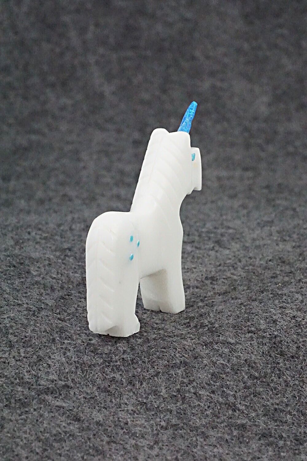 Unicorn Horse Zuni Fetish Carving - Todd Etsate