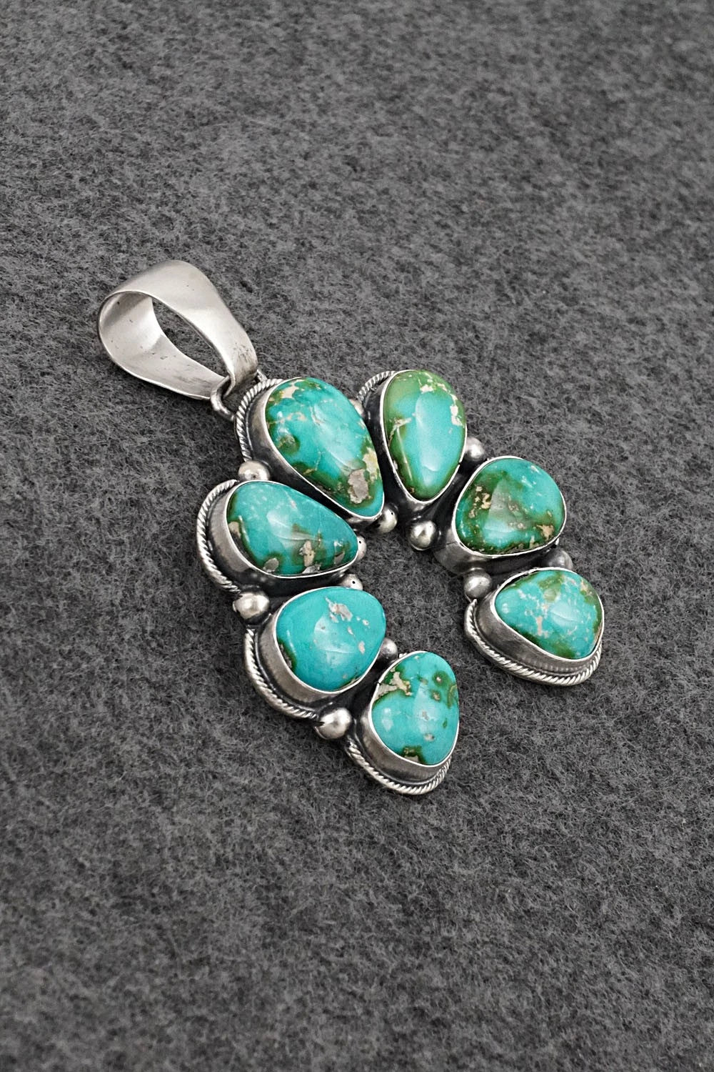 Turquoise & Sterling Silver Pendant - Paul Livingston