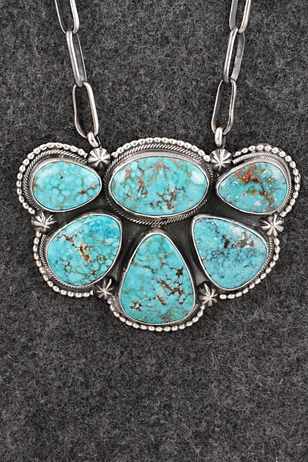 Turquoise & Sterling Silver Necklace - Darrin Livingston