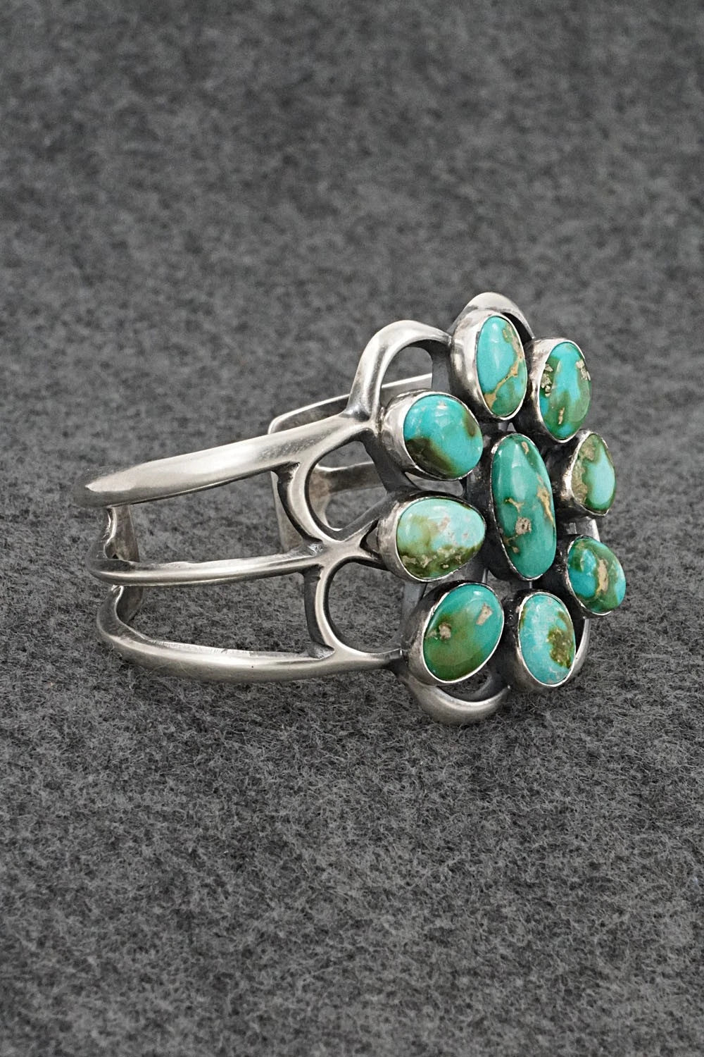Turquoise & Sterling Silver Bracelet - Eugene Gruber