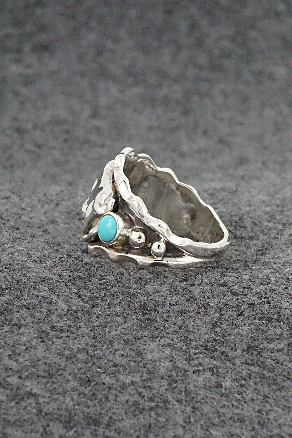 Turquoise & Sterling Silver Ring - Genevieve Francisco - Size 11.5