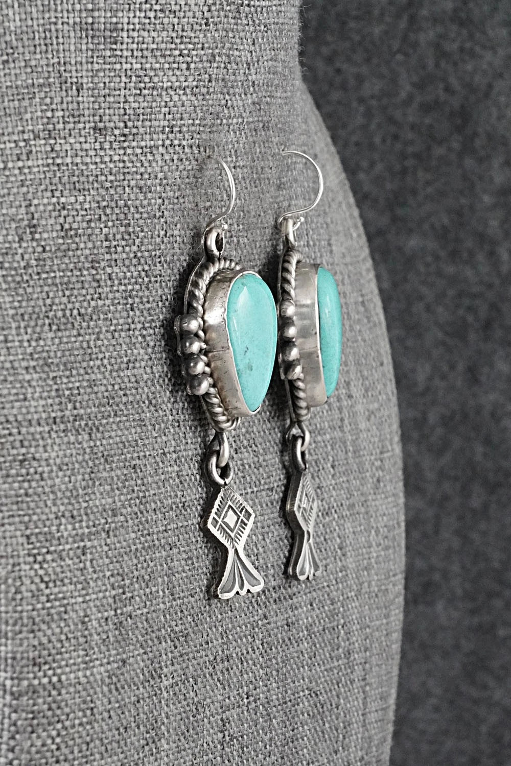 Turquoise & Sterling Silver Earrings - Michael Calladitto