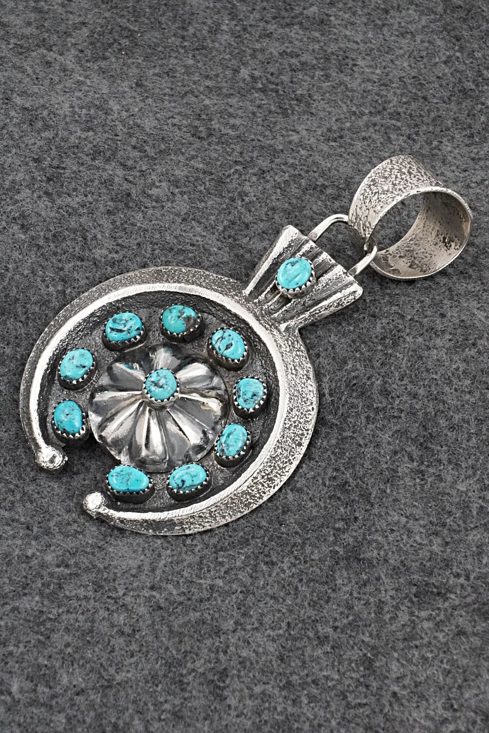 Turquoise & Sterling Silver Pendant - Delbert Arviso