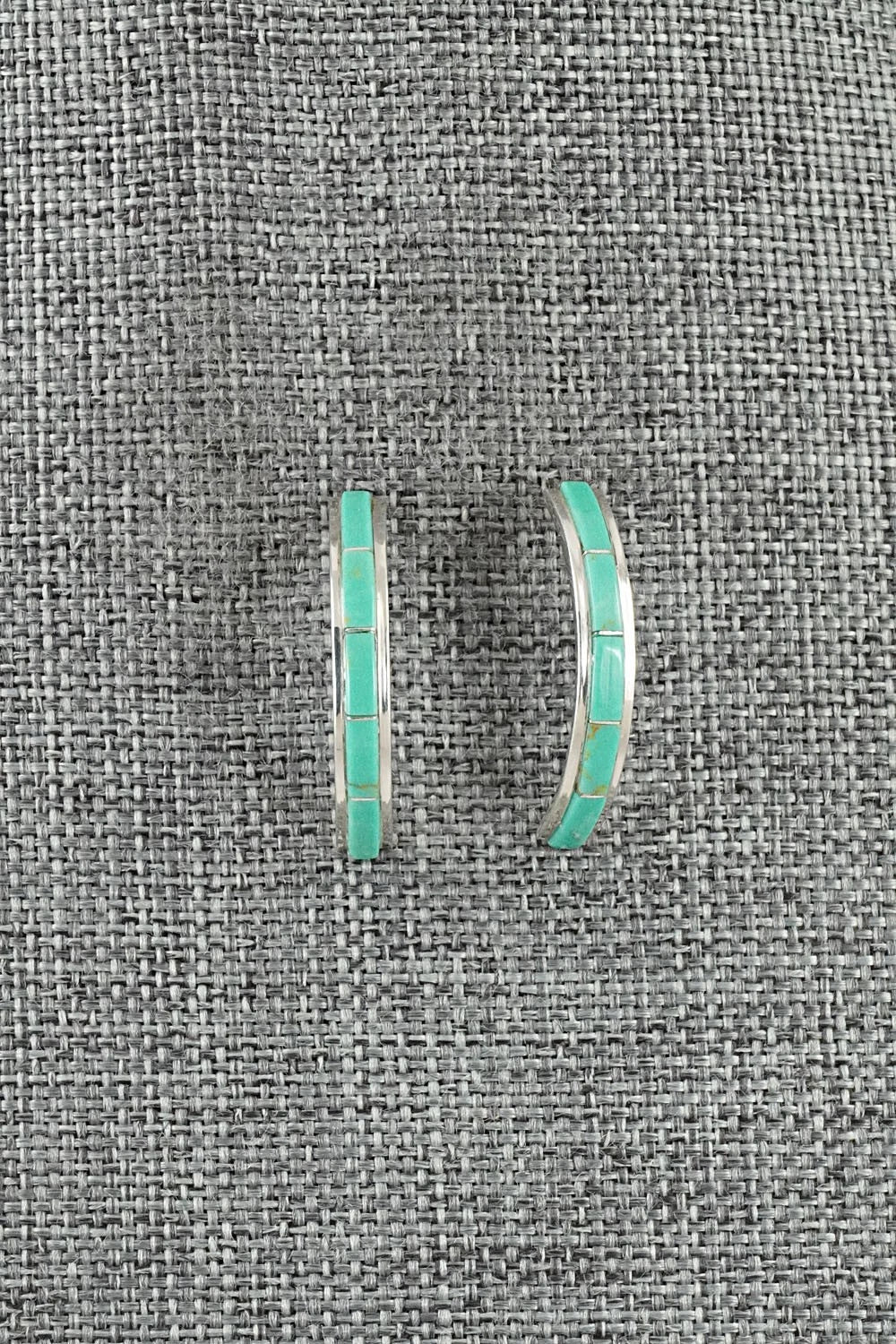 Turquoise & Sterling Silver Earrings - Nathaniel Johnson