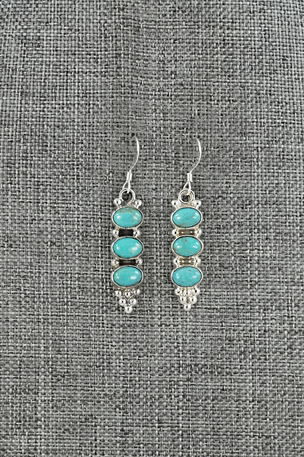 Turquoise & Sterling Silver Earrings - Gary Shorty