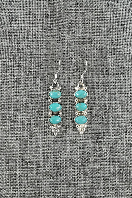 Turquoise & Sterling Silver Earrings - Gary Shorty