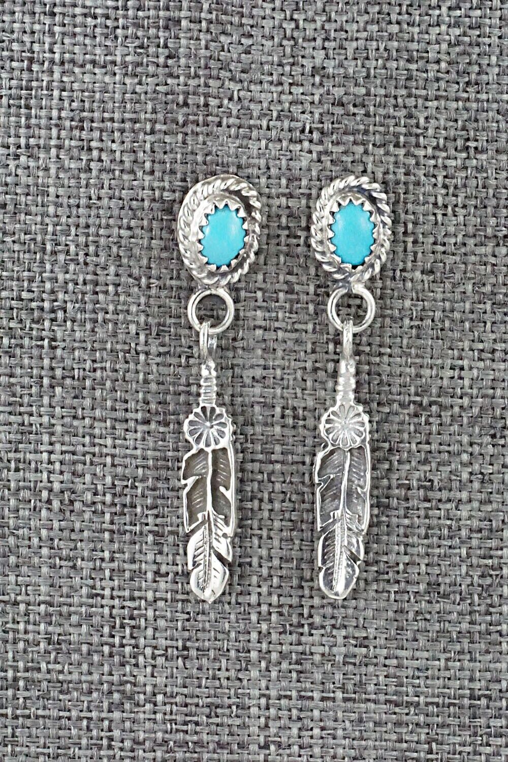 Turquoise and Sterling Silver Earrings - Emery Spencer