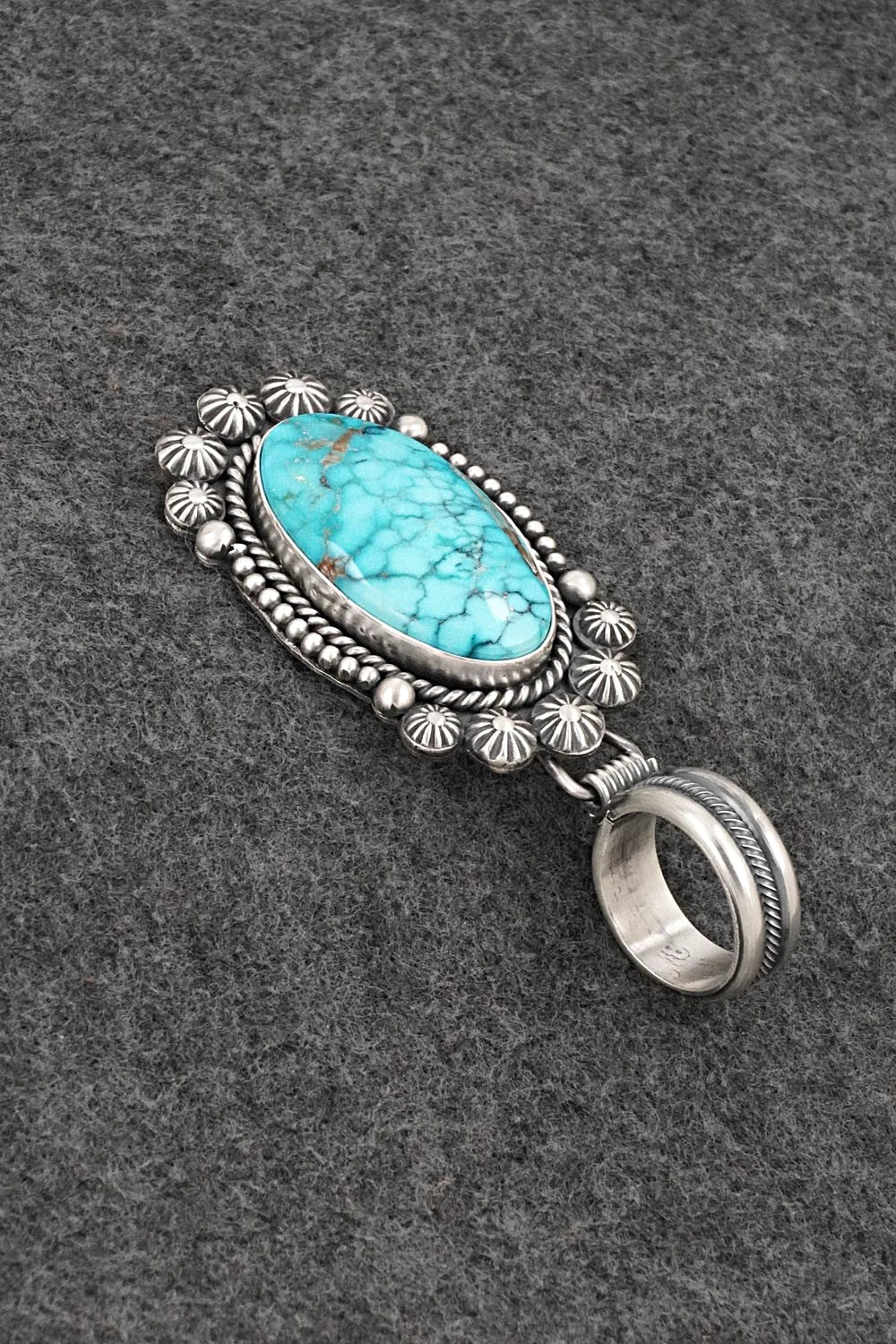 Turquoise & Sterling Silver Pendant - Michael Calladitto