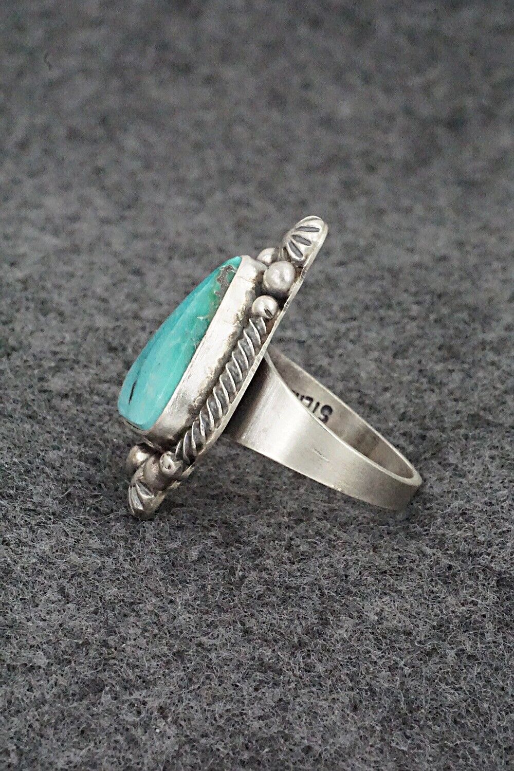 Turquoise & Sterling Silver Ring - Daniel Benally - Size 8