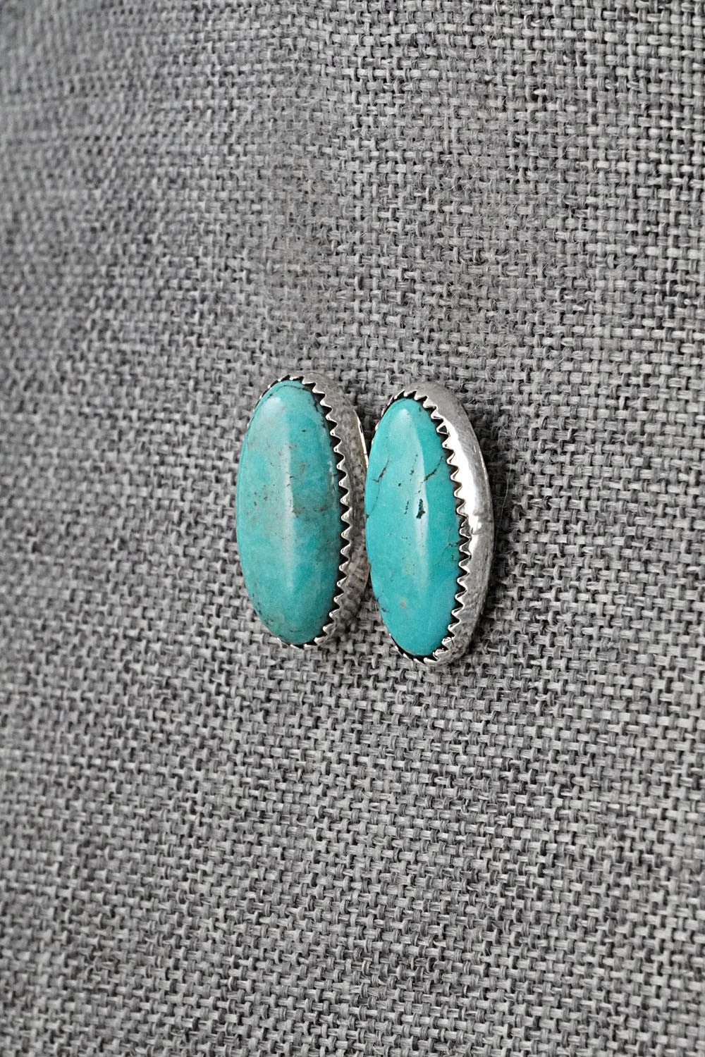Turquoise & Sterling Silver Necklace and Earrings Set - Murray Hannaweeka