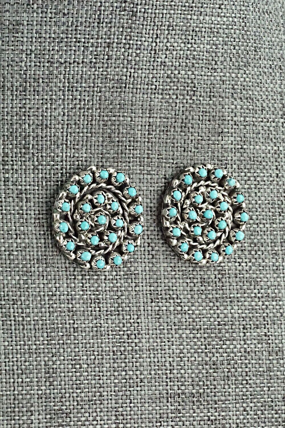 Turquoise & Sterling Silver Earrings - Randy Hooee