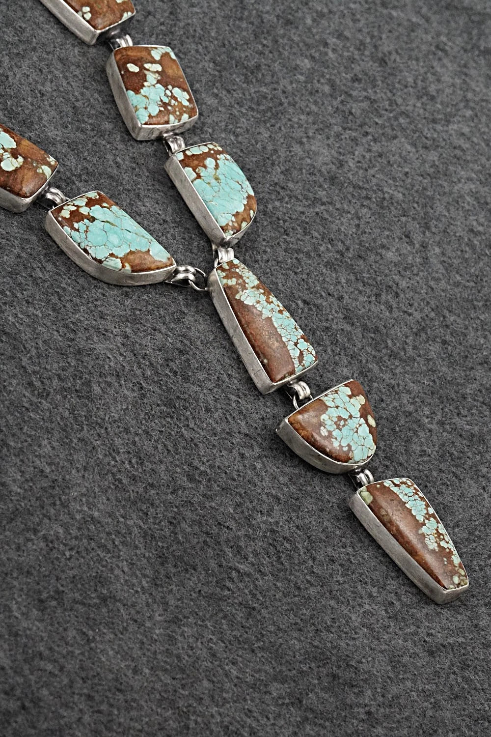 Turquoise & Sterling Silver Necklace and Earrings Set - Darrin Livingston