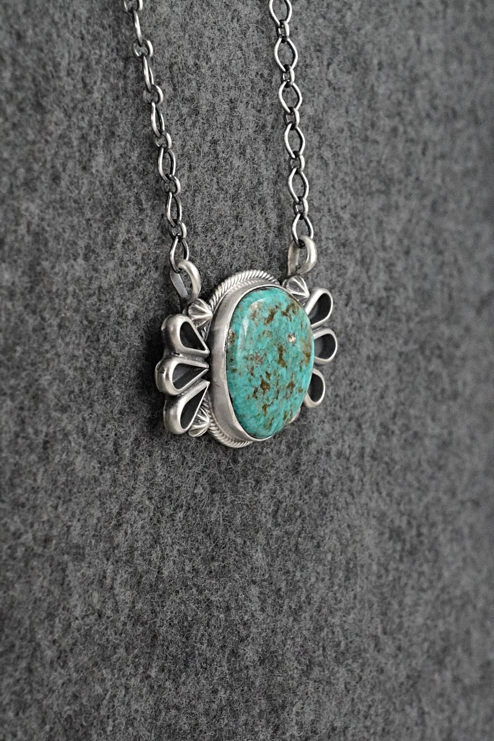 Turquoise & Sterling Silver Necklace - Darrin Livingston