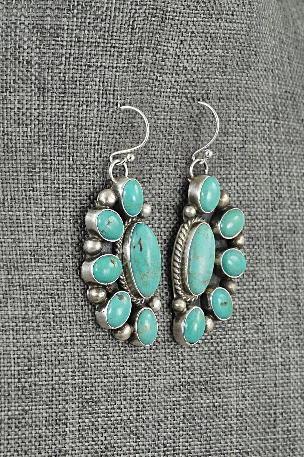 Turquoise & Sterling Silver Earrings - Kathleen Livingston