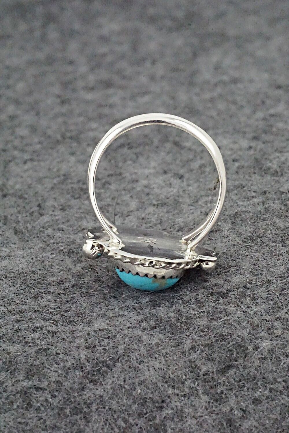 Turquoise & Sterling Silver Ring - Roberta Begay - Size 7.25