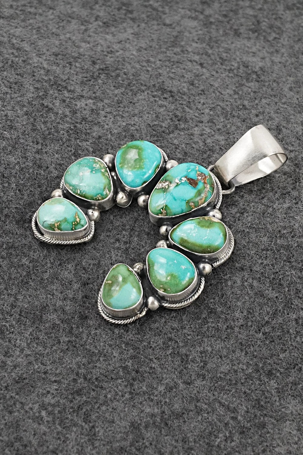 Turquoise & Sterling Silver Pendant - Paul Livingston