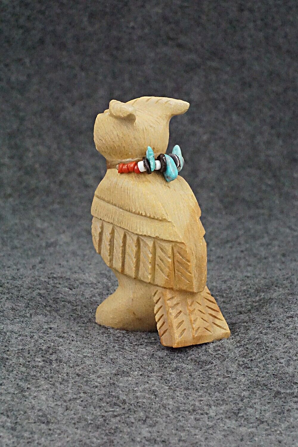 Horned Owl Zuni Fetish Carving - Douglas Martza
