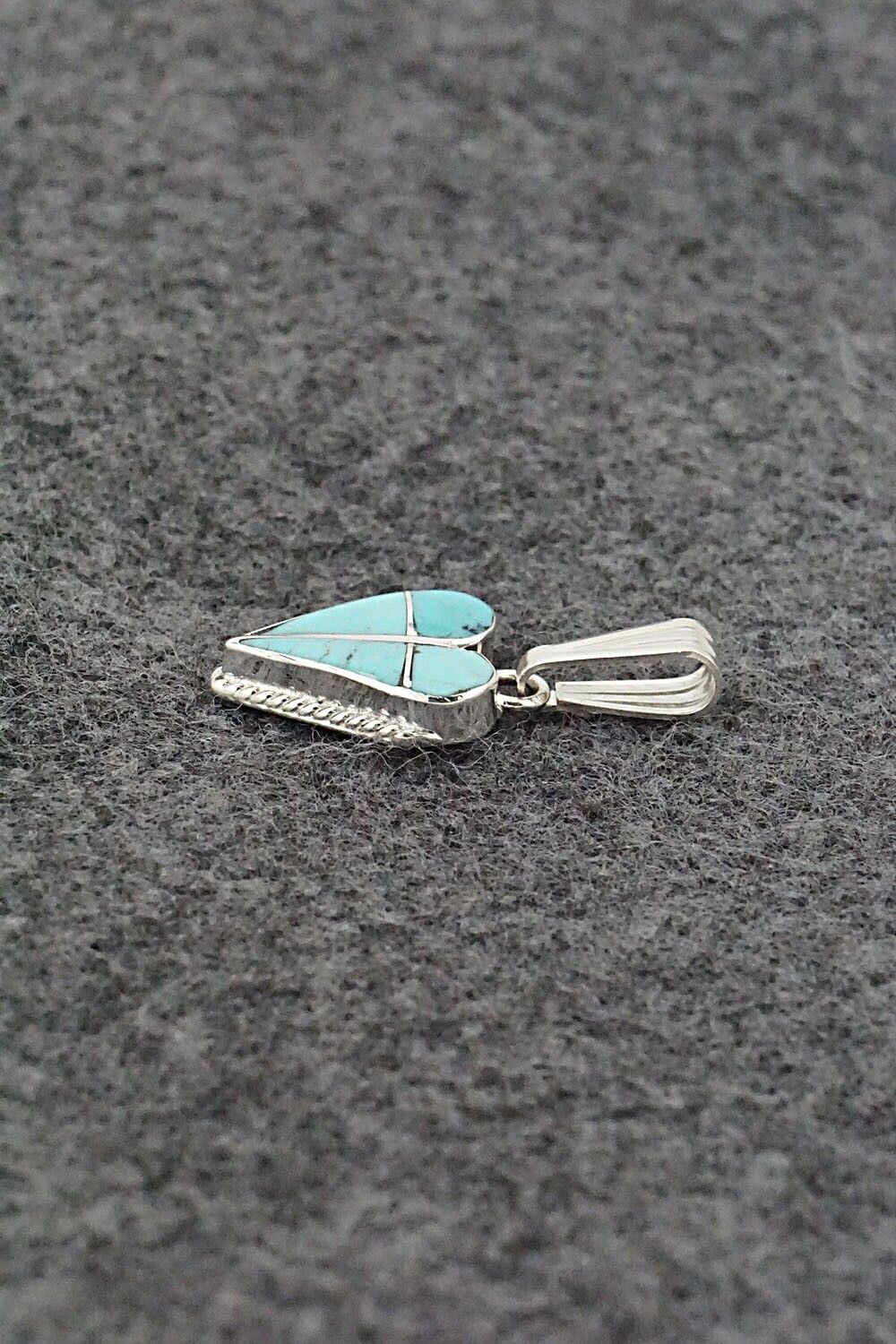 Turquoise & Sterling Silver Pendant - Velda Nastacio