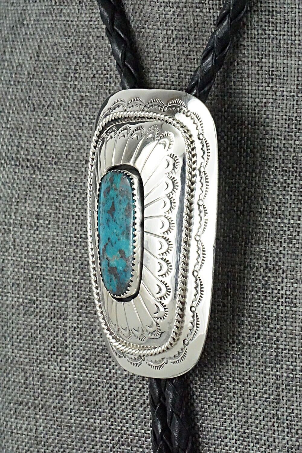 Turquoise & Sterling Silver Bolo Tie - Wilbert Muskett Sr.