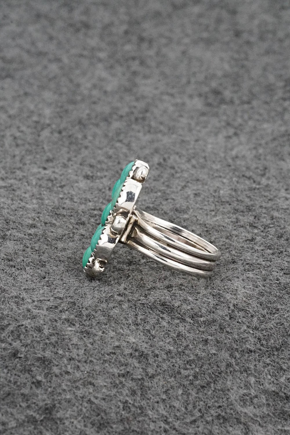 Turquoise & Sterling Silver Ring - Priscilla Reeder - Size 8