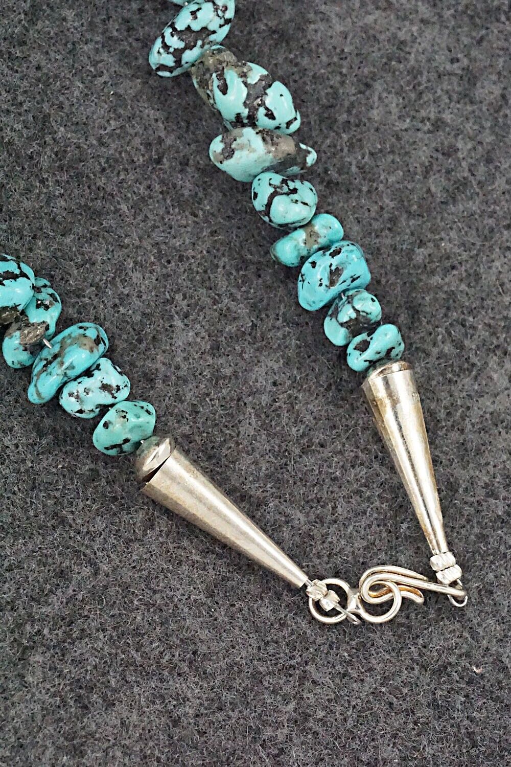 Turquoise & Sterling Silver Necklace 22" - Louise Joe