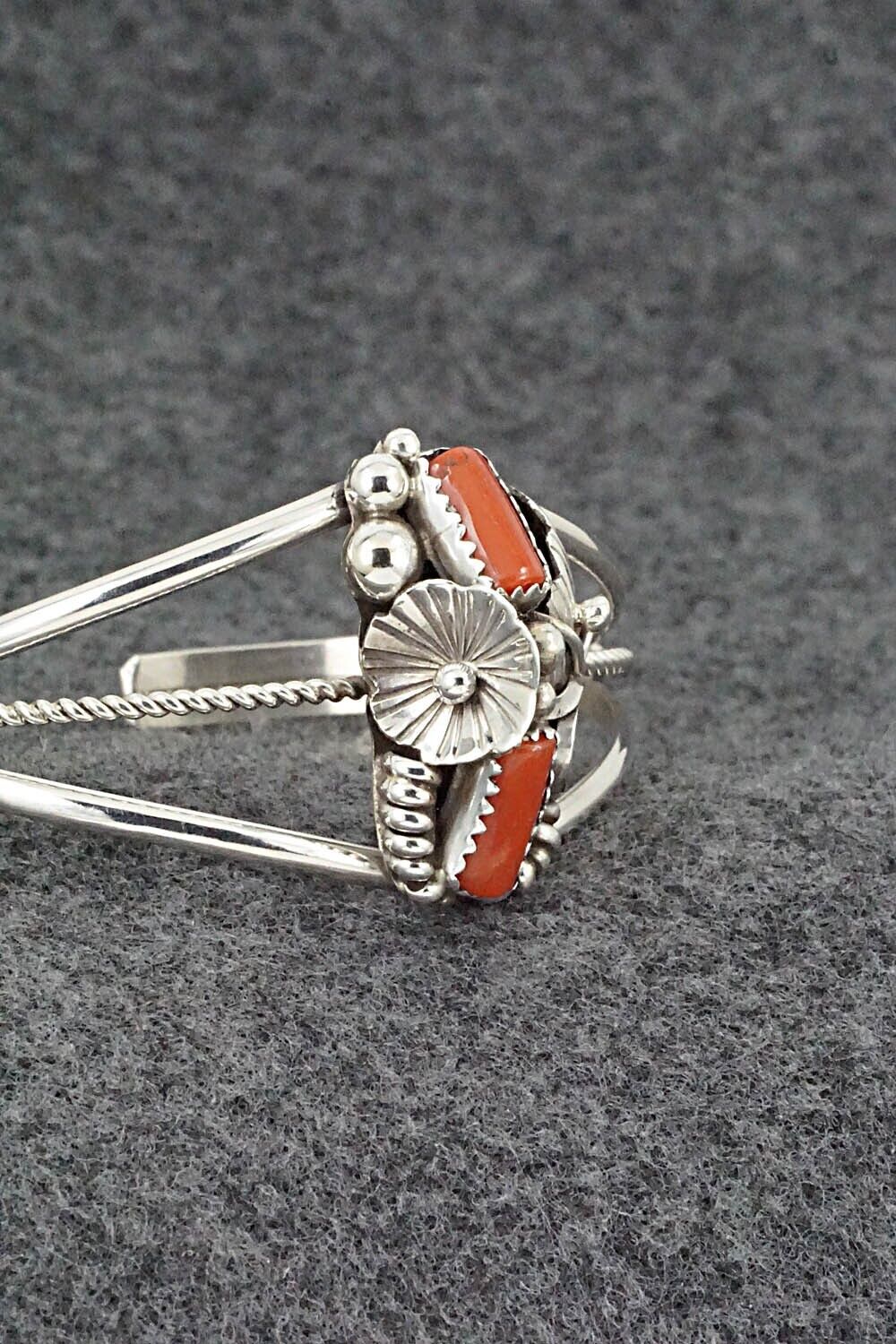 Coral & Sterling Silver Bracelet - Max Calladitto